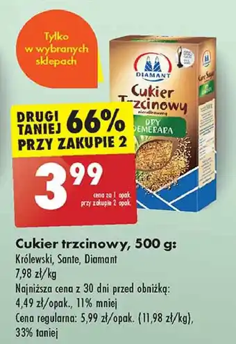 Biedronka Cukier trzcinowy nierafinowany dry demerara Diamant oferta