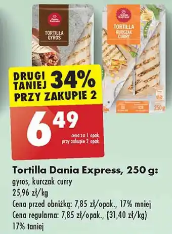 Biedronka Tortilla gyros Danie Express oferta