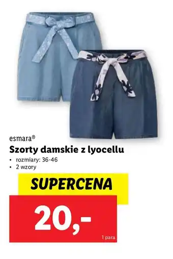 Lidl Szorty damskie z lyocellu 34-44 cm Esmara oferta