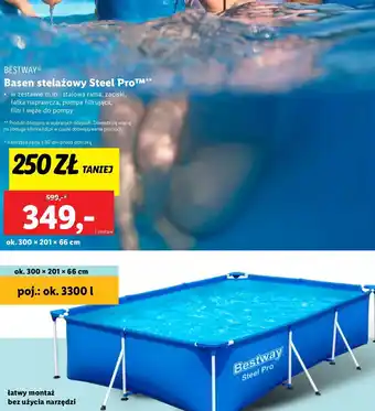 Lidl Basen steel pro 300 x 201 66 cm Bestway oferta