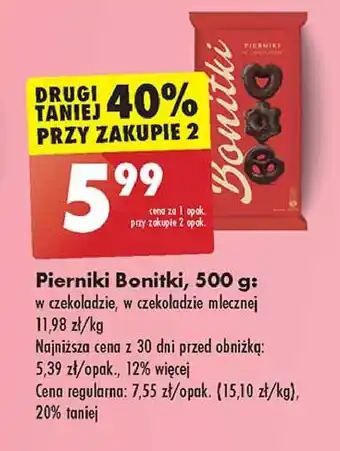 Biedronka Pierniki w czekoladzie Bonitki oferta
