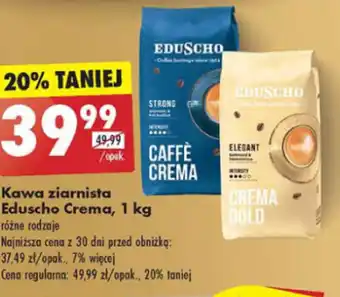 Biedronka Kawa ziarnista Eduscho Crema, 1 kg oferta