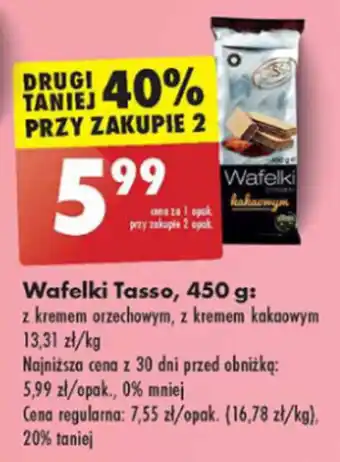 Biedronka Wafelki Tasso, 450 g oferta