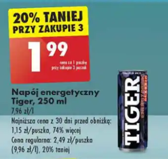 Biedronka Napój energetyczny Tiger, 250 ml oferta