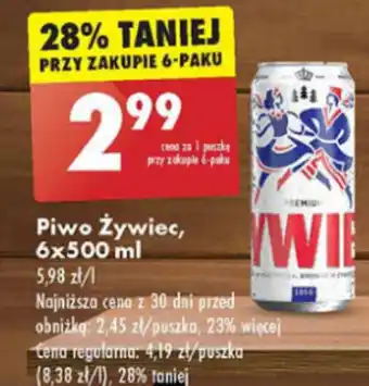 Biedronka Piwo Żywiec, 6x500 ml oferta