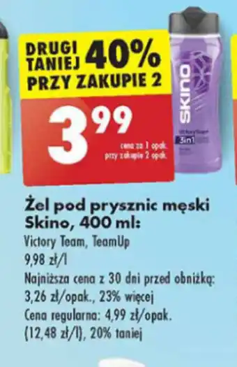 Biedronka Żel pod prysznic męski Skino, 400 ml oferta