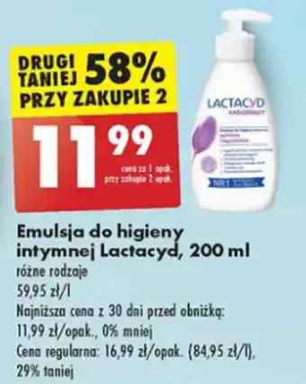 Biedronka Emulsja do higieny intymnej Lactacyd, 200 ml oferta