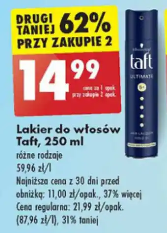 Biedronka Lakier do włosów Taft, 250 ml oferta