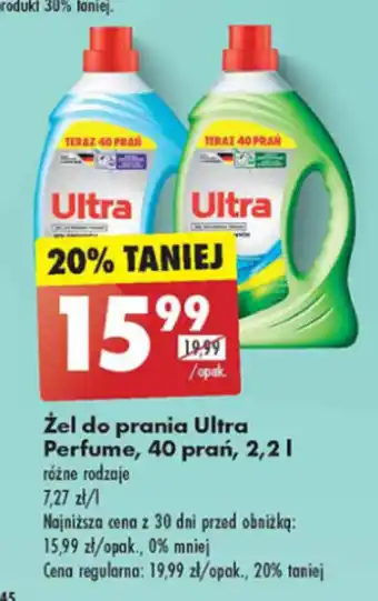 Biedronka Żel do prania Ultra Perfume, 2,2 l oferta