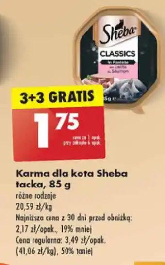 Biedronka Karma dla kota Sheba tacka, 85 g oferta