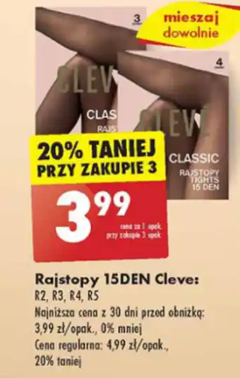 Biedronka Rajstopy 15DEN Cleve oferta