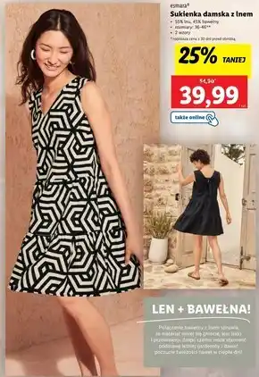 Lidl Sukienka damska Esmara oferta