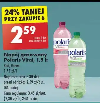 Biedronka Woda red Polaris Vital oferta
