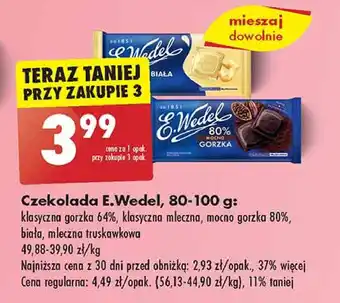 Biedronka Czekolada klasyczna mleczna E. Wedel oferta