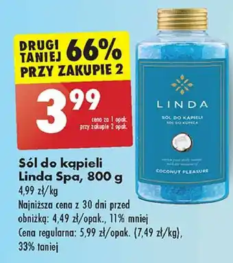 Biedronka Sól do kąpieki coconut pleasure Linda oferta