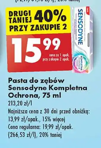 Biedronka Pasta do zębow Sensodyne Kompletna Ochrona+ oferta