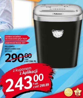 Selgros Fellowes niszczarka 53C oferta