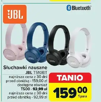 Carrefour Słuchawki t500 kremowe Jbl oferta