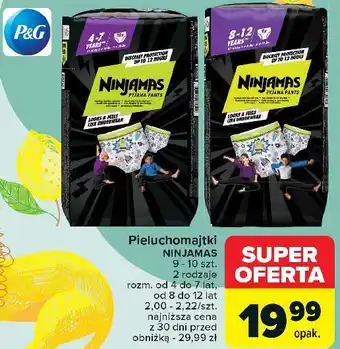 Carrefour Pieluchomajtki 8-12 lat Ninjamas oferta