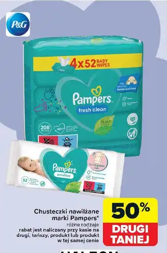 Carrefour Chusteczki nawilżane Pampers Fresh Clean oferta