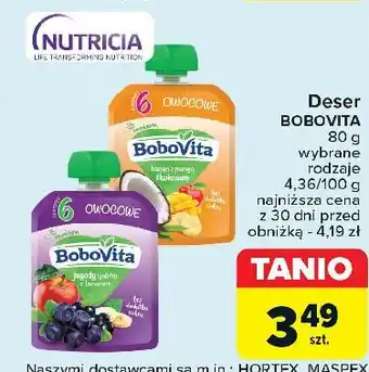 Carrefour Mus jagody i jabłka z bananem Bobovita oferta