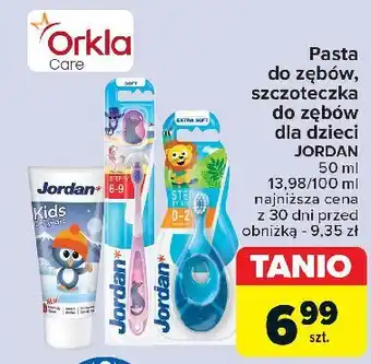 Carrefour Pasta do mycia zębów mlecznych kids 0-5 lat pingwin Jordan oferta