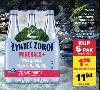Carrefour Woda lekko gazowana Żywiec Zdrój Minerals+ oferta