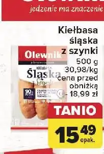 Carrefour Kiełbasa śląska z szynki Olewnik oferta