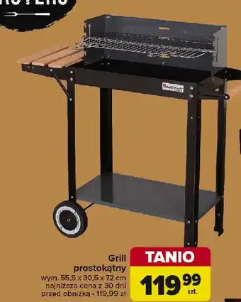 Carrefour Grill prostokątny 55.5 x 30.5 72 cm oferta