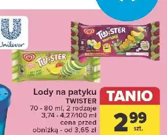 Carrefour Lód monstaahh Algida Twister oferta