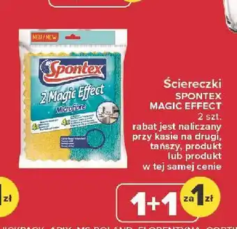 Carrefour Ściereczki z mikrofibry magic effect Spontex oferta