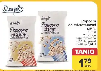 Carrefour Popcorn solony Simpl oferta