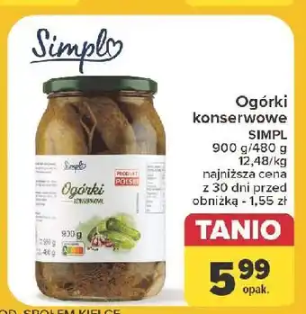 Carrefour Ogorki konserwowe Simpl oferta