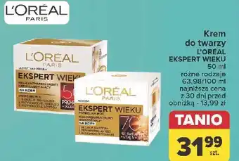 Carrefour Krem do twarzy na dzień L'oreal Ekspert Wieku 70+ oferta