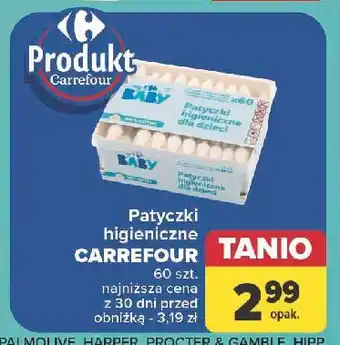 Carrefour Patyczki higieniczne dla dzieci Carrefour Baby oferta