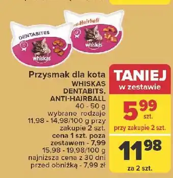 Carrefour Odkłaczacz dla kotów Whiskas Anti-Hairball oferta