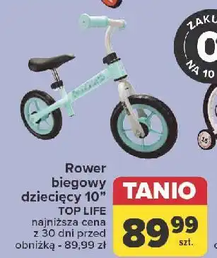 Carrefour Rower biegowy 10 niebieski Top Life oferta