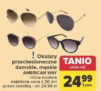 Carrefour Okulary przeciwsłoneczne męskie American Way oferta