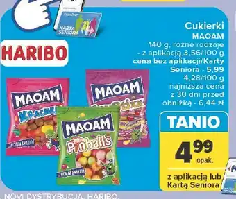 Carrefour Guma rozpuszczalna pinballs Haribo Maoam oferta