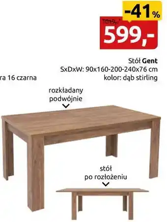 Black Red White Stół Gent oferta