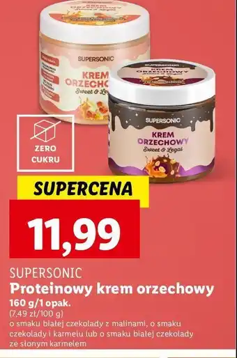 Lidl Krem orzechowy o smaku białej czekolady z malinami Supersonic oferta