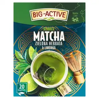 Rossmann Big-Active Herbata matcha zielona herbata & limonka 30 g (20 x 1,5 g) oferta