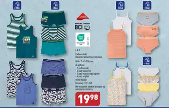 ALDI L&D Podkoszulek/ Bokserki dziewczęce/chłopięce 2 szt./3/4 pary oferta