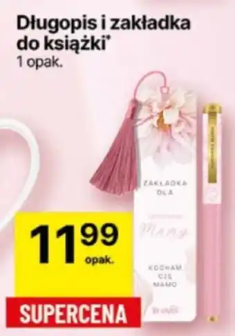 Długopis i zakładka do książki