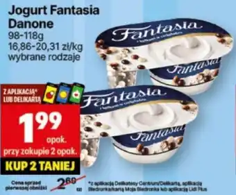 Delikatesy Centrum Jogurt Fantasia Danone 98-118g oferta