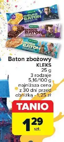 Carrefour Baton zbożowy o smaku czekoladowym z białą czekoladą Bakalland oferta