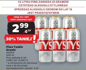 Netto Piwo Tyskie Gronie 500 ml oferta