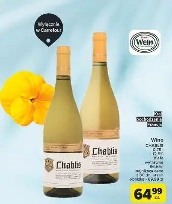 Carrefour Wino Chablis Moreau oferta