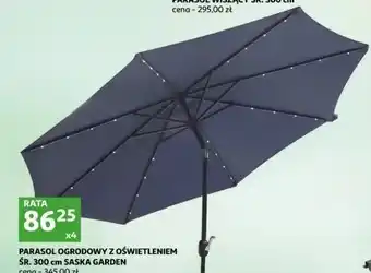 Auchan Parasol ogrodowy z oświetleniem 300 cm Saskagarden oferta