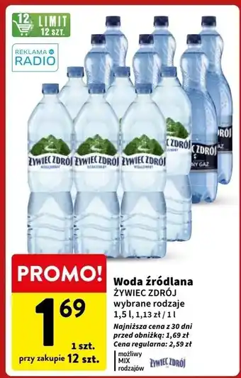 Intermarche Woda mocny gaz Żywiec Zdrój oferta